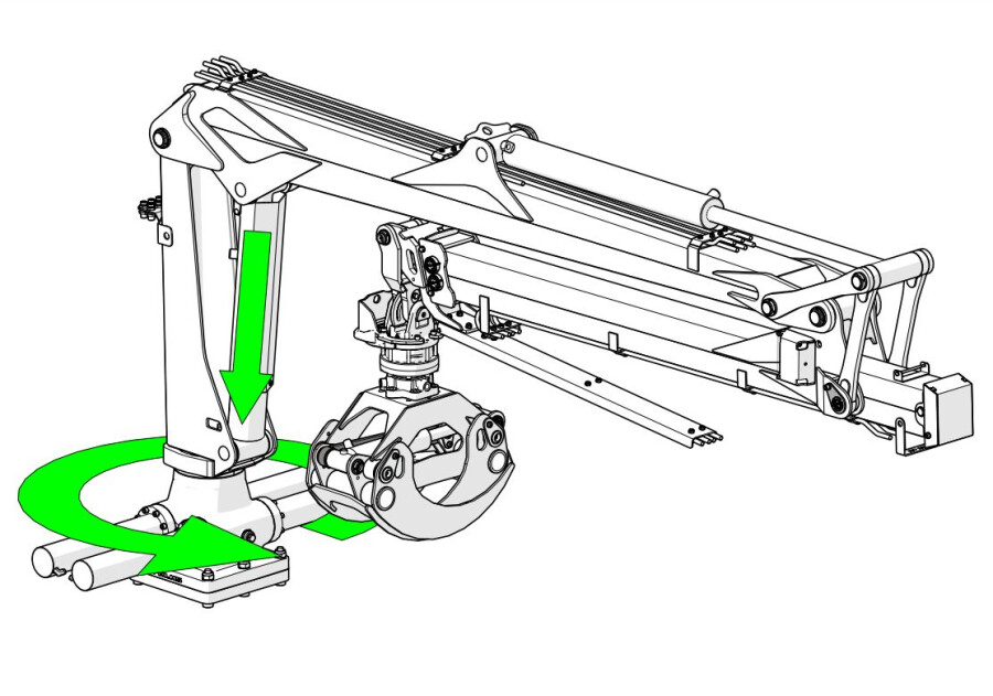 Electrical floating position for lifting and slewing - FP